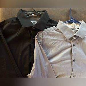 TWO Express Men’s Fitted Dress Shirts Side LARGE (16-16.5)